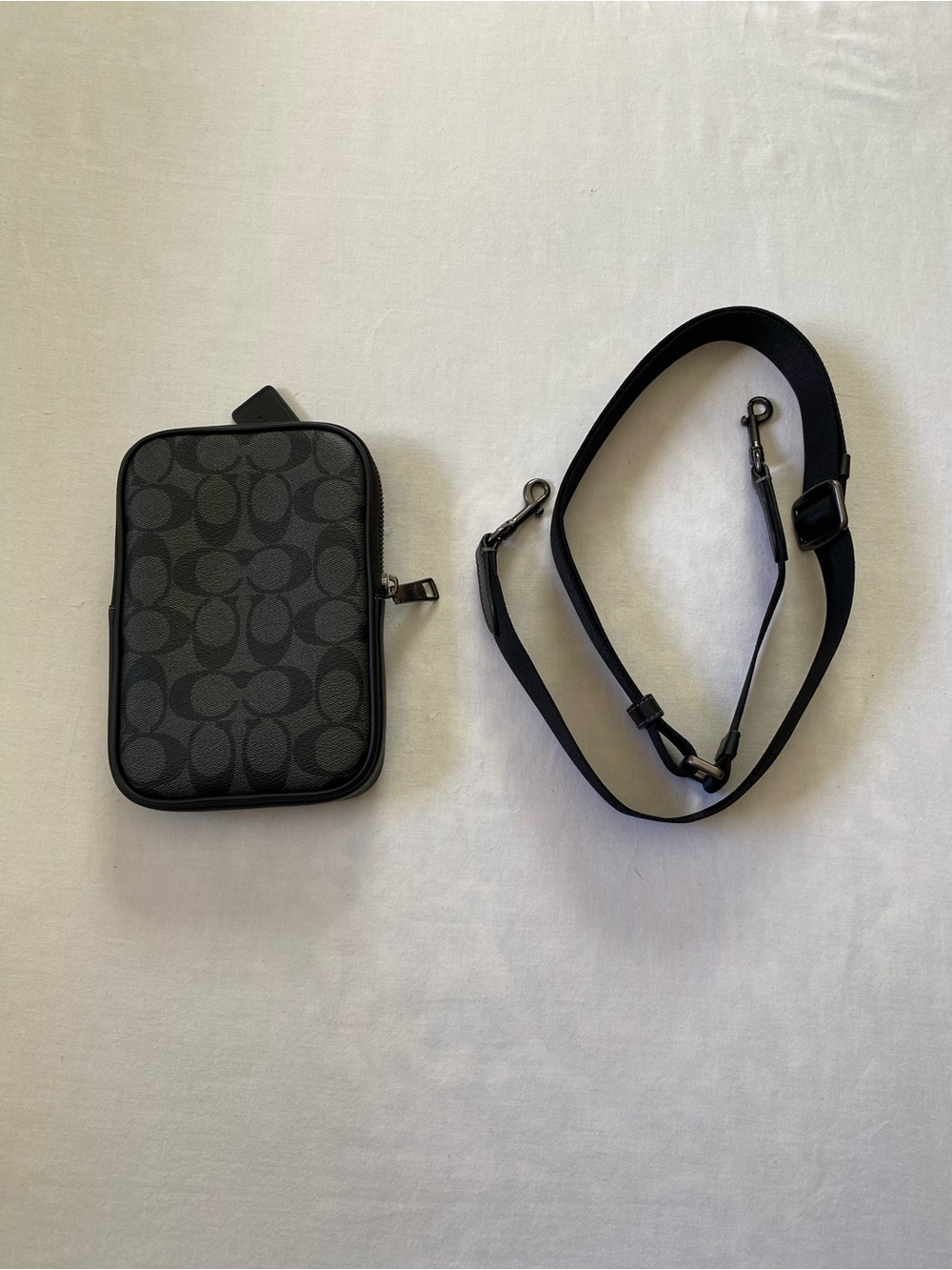 Coach Black Signature Crossbody Bag with Adjustable Strap